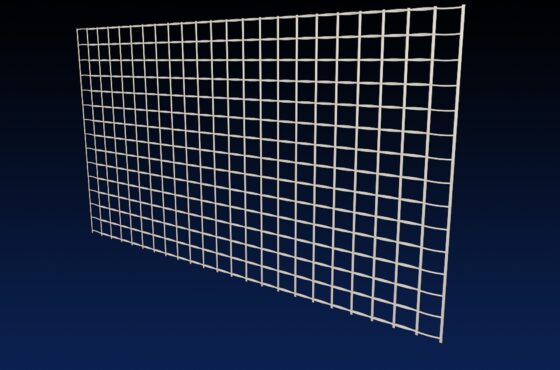 Product image render of glass fibre reinforced render mesh weave 8mm x 8mm, on black and navy gradient background